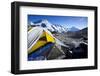 Sunshine Lights a Campsite of Eagle Peak and Aoraki in Mt. Cook National Park, New Zealand-Sergio Ballivian-Framed Photographic Print