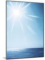 Sunshine Over Sea, Lens Flare, Blue-null-Mounted Photographic Print