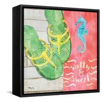 Sunshine Sandals III-Paul Brent-Framed Stretched Canvas