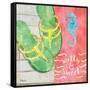 Sunshine Sandals III-Paul Brent-Framed Stretched Canvas