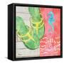 Sunshine Sandals III-Paul Brent-Framed Stretched Canvas