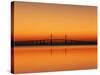 Sunshine Skyway Bridge over Tampa Bay from Fort De Soto Park, Florida, USA-Adam Jones-Stretched Canvas