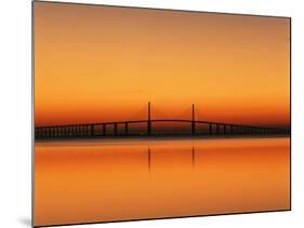 Sunshine Skyway Bridge over Tampa Bay from Fort De Soto Park, Florida, USA-Adam Jones-Mounted Photographic Print