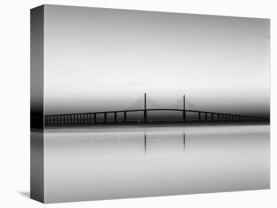 Sunshine Skyway Bridge over Tampa Bay from Fort De Soto Park, Florida, USA-Adam Jones-Stretched Canvas