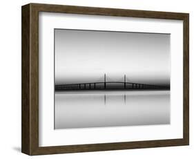 Sunshine Skyway Bridge over Tampa Bay from Fort De Soto Park, Florida, USA-Adam Jones-Framed Photographic Print