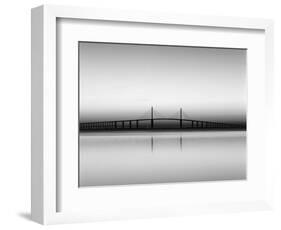 Sunshine Skyway Bridge over Tampa Bay from Fort De Soto Park, Florida, USA-Adam Jones-Framed Photographic Print