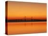 Sunshine Skyway Bridge over Tampa Bay from Fort De Soto Park, Florida, USA-Adam Jones-Stretched Canvas