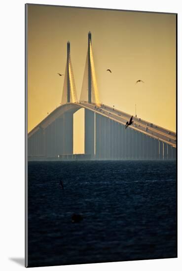Sunshine Skyway Bridge spanning Tampa Bay, Florida, USA-null-Mounted Photographic Print