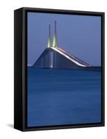 Sunshine Skyway Bridge, Tampa Bay, Saint Petersburg, Florida-John Coletti-Framed Stretched Canvas