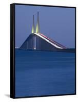 Sunshine Skyway Bridge, Tampa Bay, Saint Petersburg, Florida-John Coletti-Framed Stretched Canvas