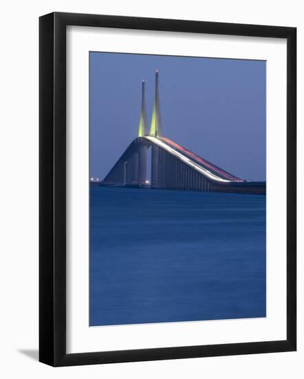Sunshine Skyway Bridge, Tampa Bay, Saint Petersburg, Florida-John Coletti-Framed Photographic Print
