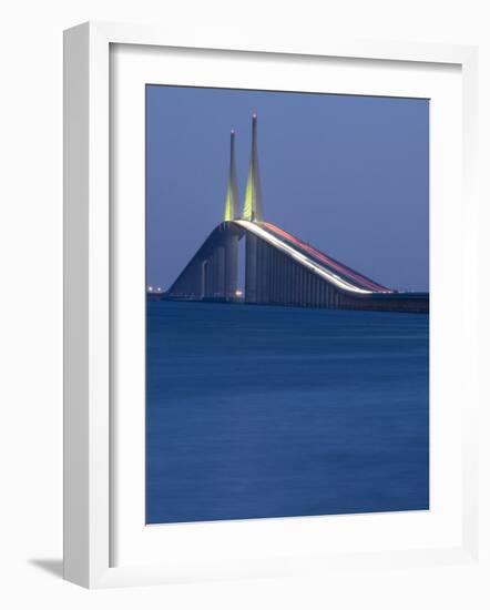 Sunshine Skyway Bridge, Tampa Bay, Saint Petersburg, Florida-John Coletti-Framed Photographic Print