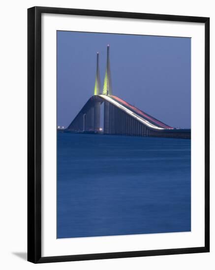 Sunshine Skyway Bridge, Tampa Bay, Saint Petersburg, Florida-John Coletti-Framed Photographic Print