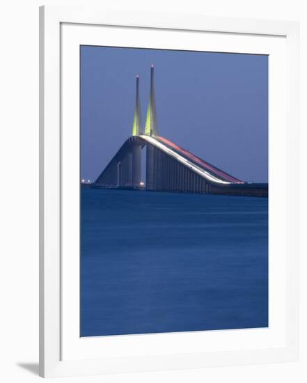 Sunshine Skyway Bridge, Tampa Bay, Saint Petersburg, Florida-John Coletti-Framed Photographic Print