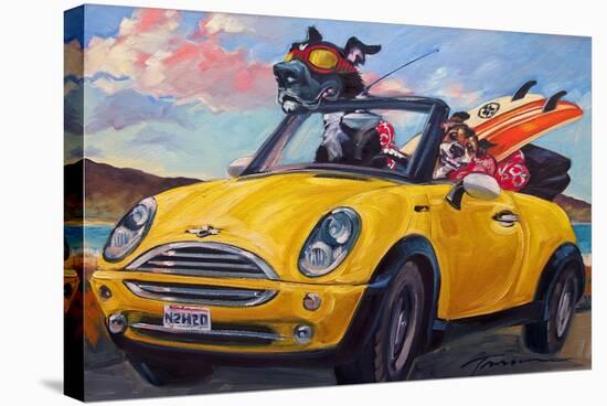 Sunup Surfdogs-Connie R. Townsend-Stretched Canvas