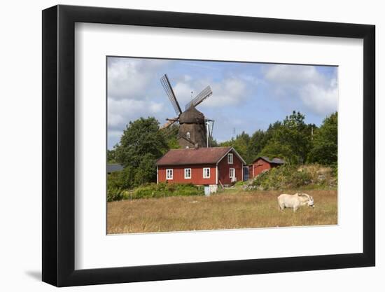 Sunvara Kvarn Windmill, Sunvara, Near Varobacka, Halland, Southwest Sweden, Sweden, Scandinavia-Stuart Black-Framed Photographic Print