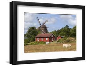 Sunvara Kvarn Windmill, Sunvara, Near Varobacka, Halland, Southwest Sweden, Sweden, Scandinavia-Stuart Black-Framed Photographic Print