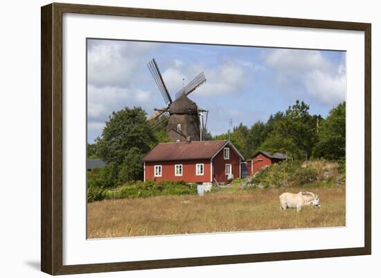 Sunvara Kvarn Windmill, Sunvara, Near Varobacka, Halland, Southwest Sweden, Sweden, Scandinavia-Stuart Black-Framed Photographic Print