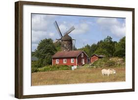 Sunvara Kvarn Windmill, Sunvara, Near Varobacka, Halland, Southwest Sweden, Sweden, Scandinavia-Stuart Black-Framed Photographic Print