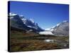 Sunwapta Lake and Athabasca Glacier, Jasper National Park in the Rocky Mountains, Alberta, Canada-Hans Peter Merten-Stretched Canvas
