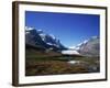 Sunwapta Lake and Athabasca Glacier, Jasper National Park in the Rocky Mountains, Alberta, Canada-Hans Peter Merten-Framed Photographic Print