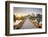 Suocui Bridge and Moon Embracing Pagoda at Lijiang's Heilongtan/Black Dragon Pool.-Andreas Brandl-Framed Photographic Print