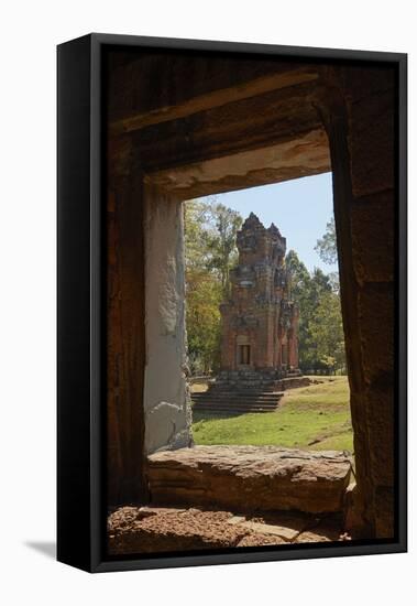 Suor Prat Towers, Angkor Thom, Angkor World Heritage Site, Siem Reap, Cambodia-David Wall-Framed Stretched Canvas