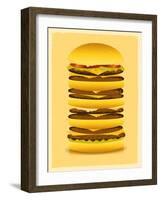 Super Big Burger-Benchart-Framed Art Print