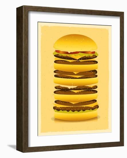 Super Big Burger-Benchart-Framed Art Print