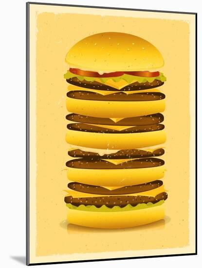 Super Big Burger-Benchart-Mounted Art Print