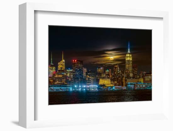 Super Blue Moon 2018, New York City-Hua Zhu-Framed Photographic Print