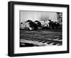 Super Chief and El Capitan Locomotives from the Santa Fe Railroad Sitting in a Rail Yard-William Vandivert-Framed Photographic Print