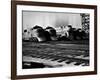 Super Chief and El Capitan Locomotives from the Santa Fe Railroad Sitting in a Rail Yard-William Vandivert-Framed Photographic Print