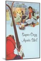 Super Cozy Apres Ski Scene-null-Mounted Art Print