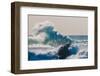 Super Curl-Wave breaking off the Na Pali coast of Kauai, Hawaii-Mark A Johnson-Framed Photographic Print