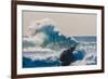 Super Curl-Wave breaking off the Na Pali coast of Kauai, Hawaii-Mark A Johnson-Framed Photographic Print