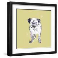 Super Cute Pug-Niya Christine-Framed Art Print