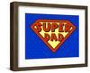 Super Dad Shield in Pop Art Style-PiXXart-Framed Art Print