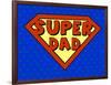 Super Dad Shield in Pop Art Style-PiXXart-Framed Art Print