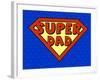 Super Dad Shield in Pop Art Style-PiXXart-Framed Art Print