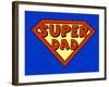 Super Dad Shield in Pop Art Style-PiXXart-Framed Art Print