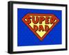 Super Dad Shield in Pop Art Style-PiXXart-Framed Art Print