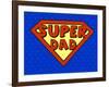 Super Dad Shield in Pop Art Style-PiXXart-Framed Art Print