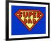 Super Dad Shield in Pop Art Style-PiXXart-Framed Art Print