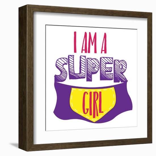 Super Girl-Jace Grey-Framed Art Print