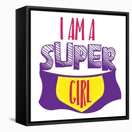 Super Girl-Jace Grey-Framed Stretched Canvas