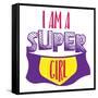 Super Girl-Jace Grey-Framed Stretched Canvas