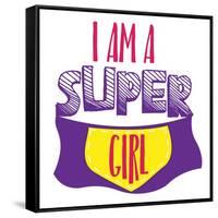 Super Girl-Jace Grey-Framed Stretched Canvas