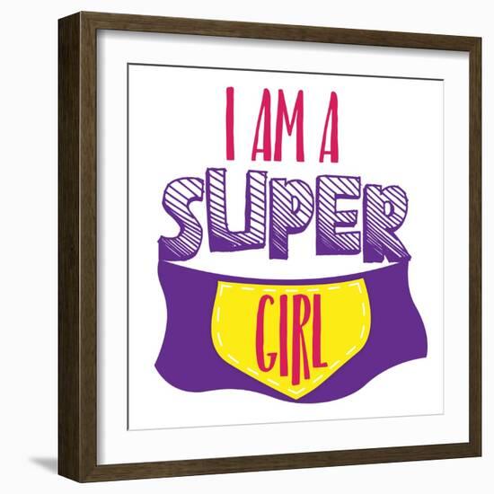 Super Girl-Jace Grey-Framed Art Print