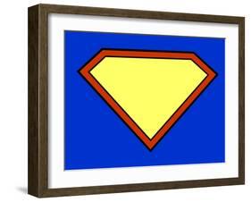 Super Hero Background-PiXXart-Framed Art Print